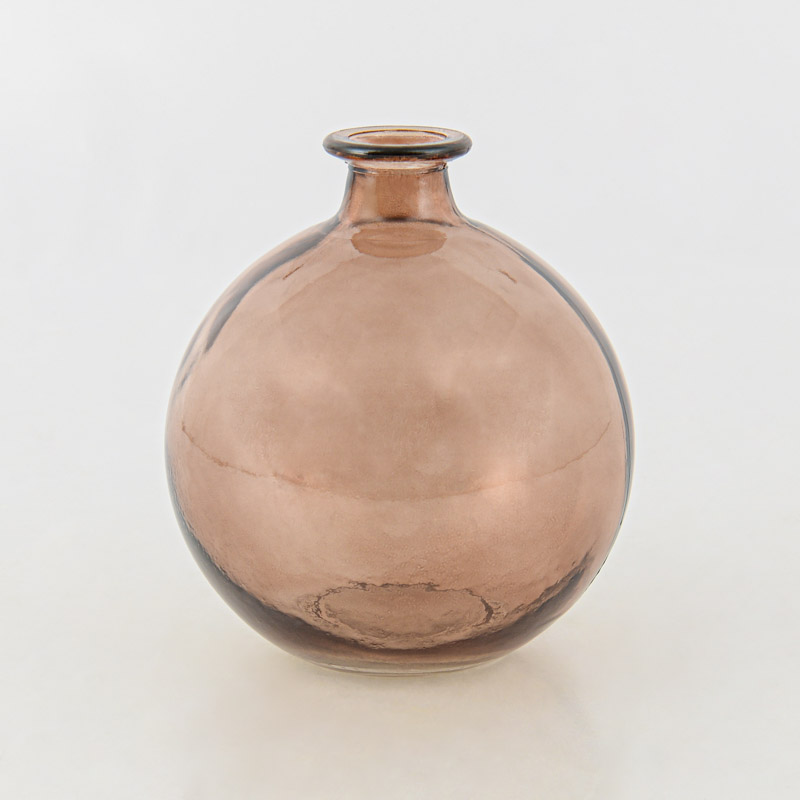 Vase soliflore boule marron