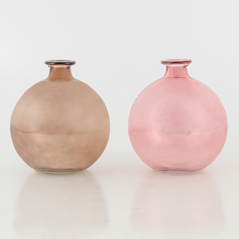 Vase soliflore boule marron