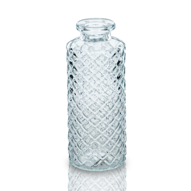 Petit vase transparent en verre 