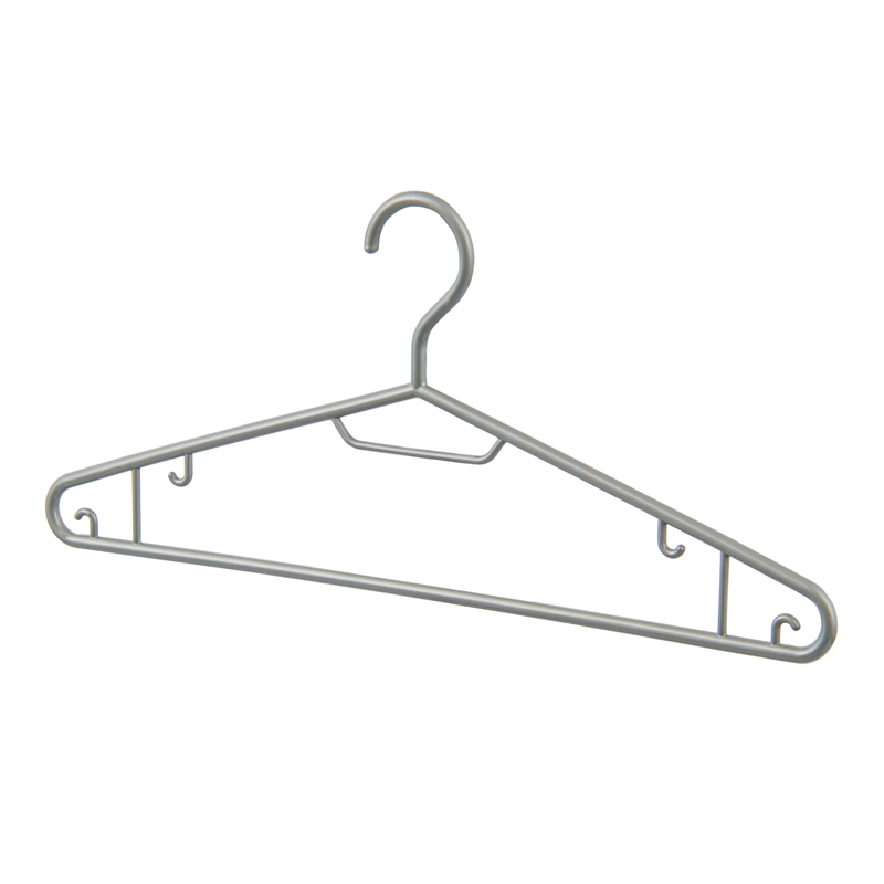 Lot de 10 cintres en plastique couleur argent