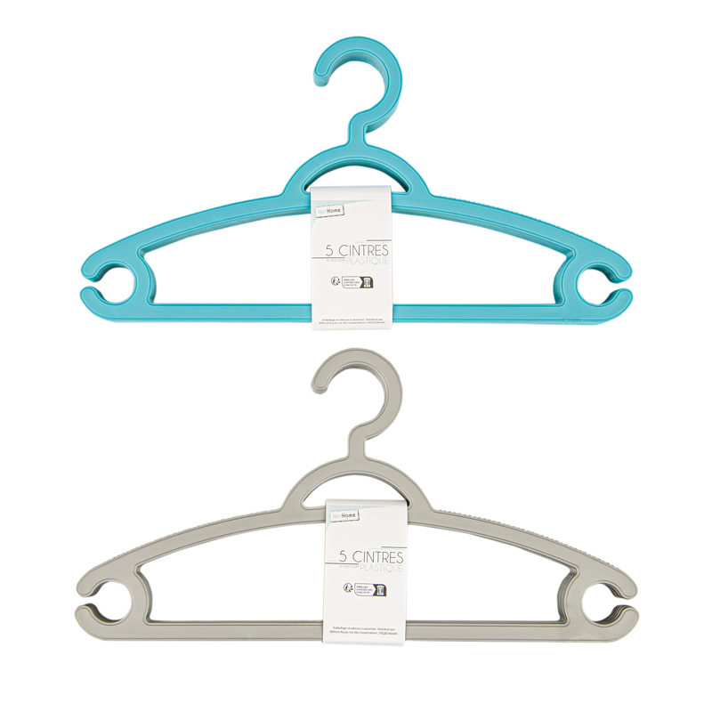Lot de 5 cintres en plastique
