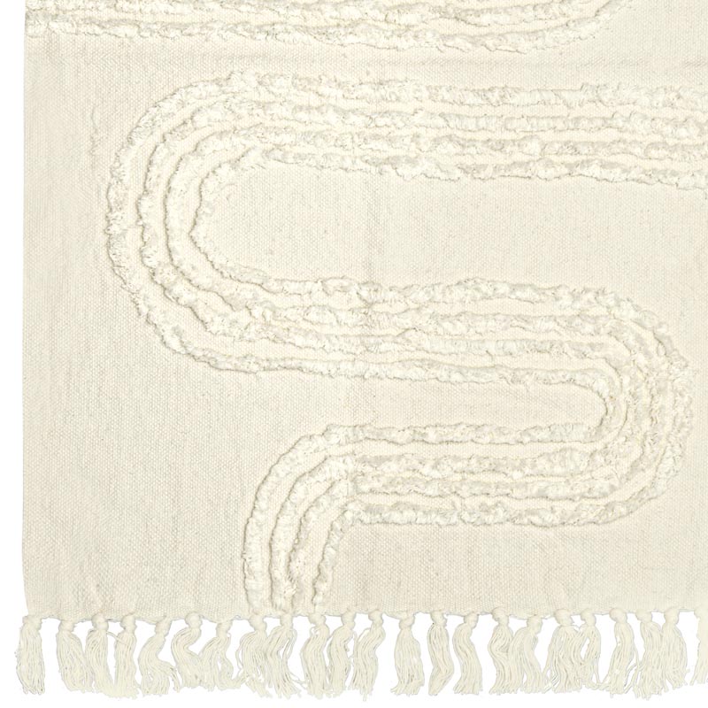 Tapis tufté 'Elea' écru