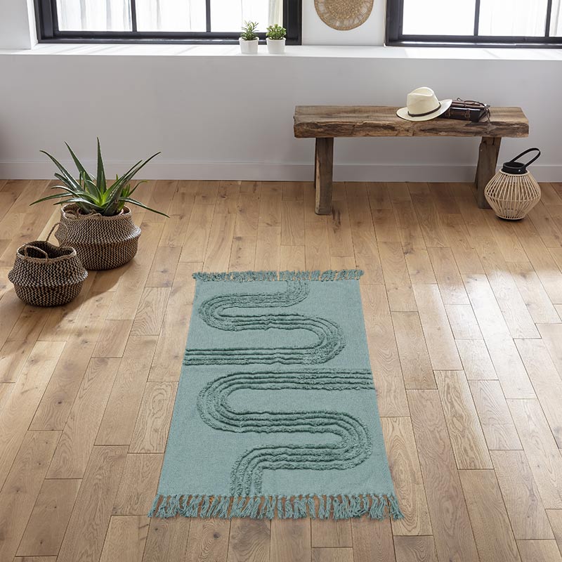 Tapis tufté 'Elea' vert sauge