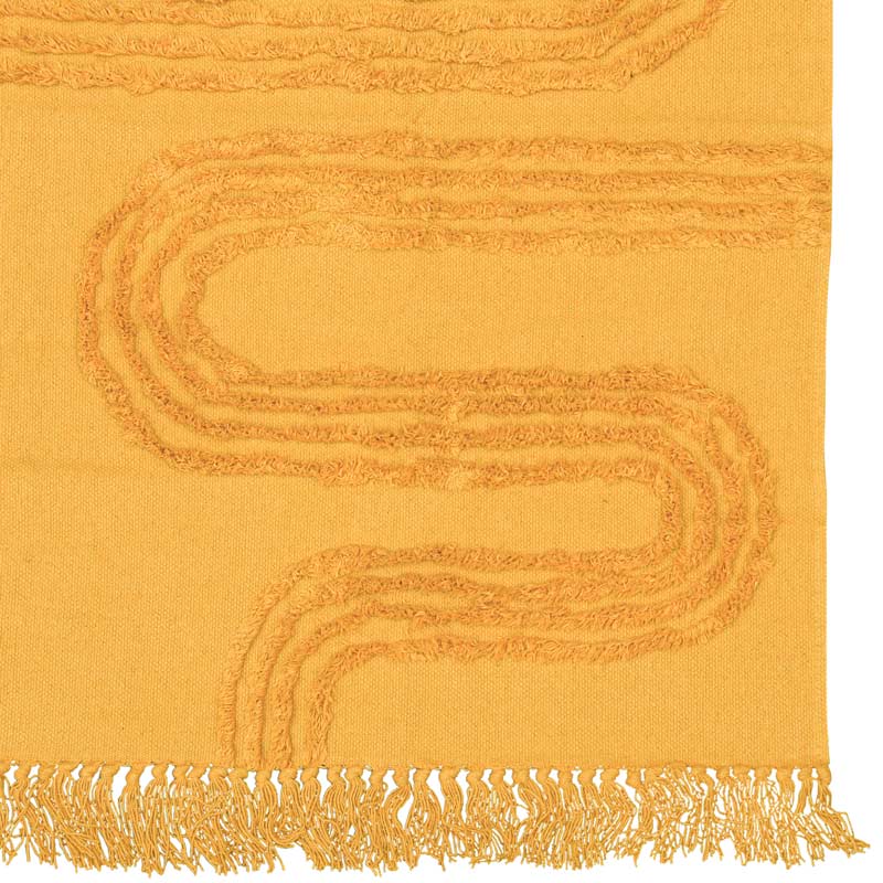 Tapis tufté 'Elea' jaune safran