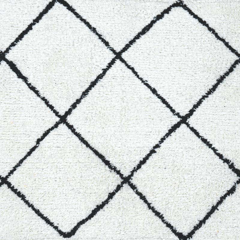 Tapis coton 'Leo' écru