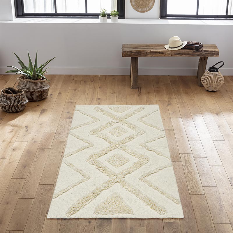 Tapis tufté 'Mia' écru