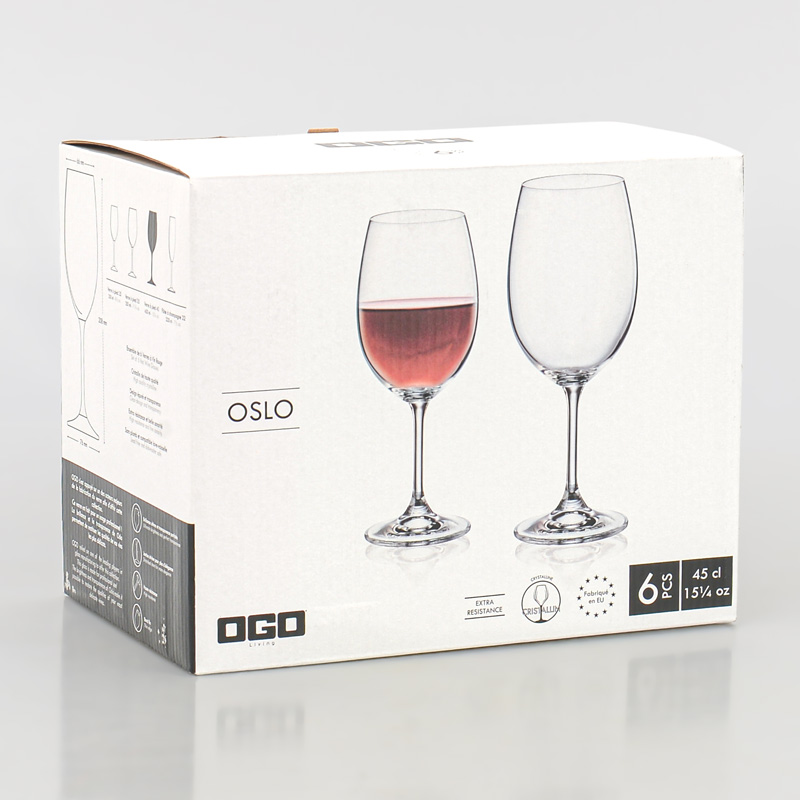 Lot de 6 verres à vin 'Oslo'