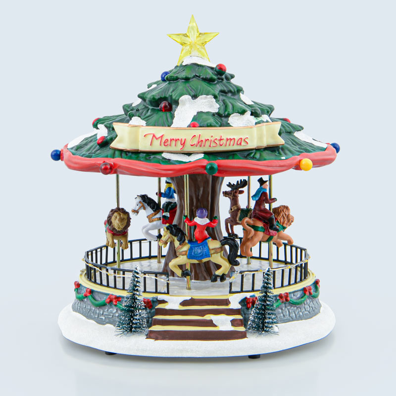 Scénette carrousel musicale et lumineuse