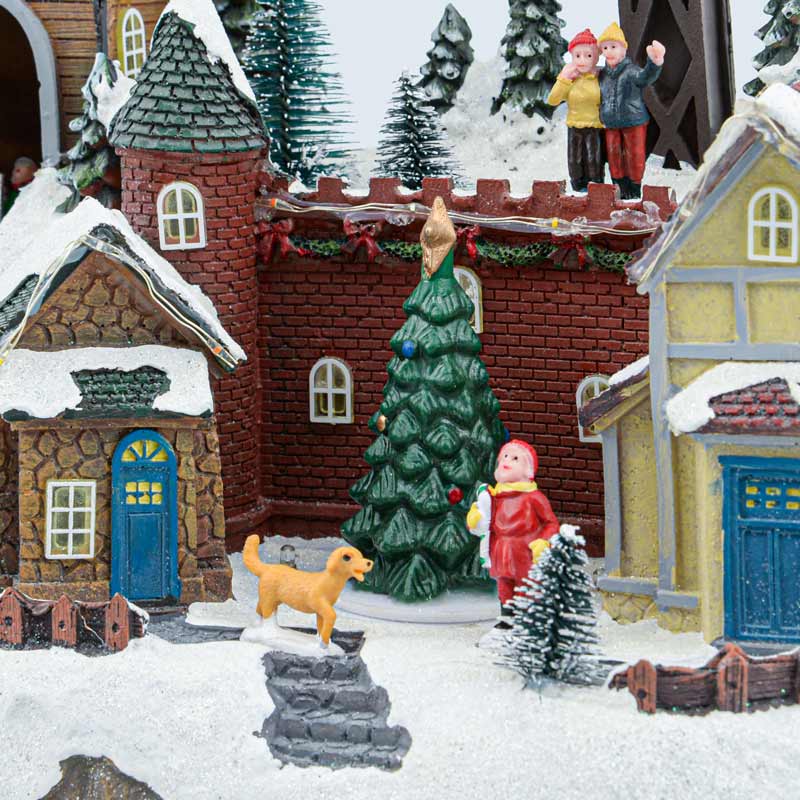 Scénette station de ski animée 