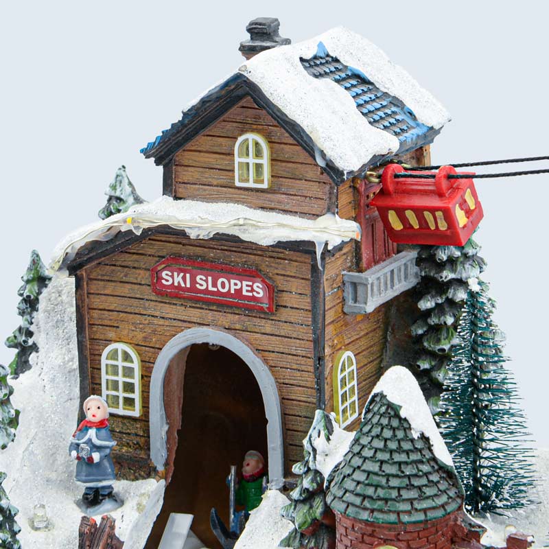Scénette station de ski animée 