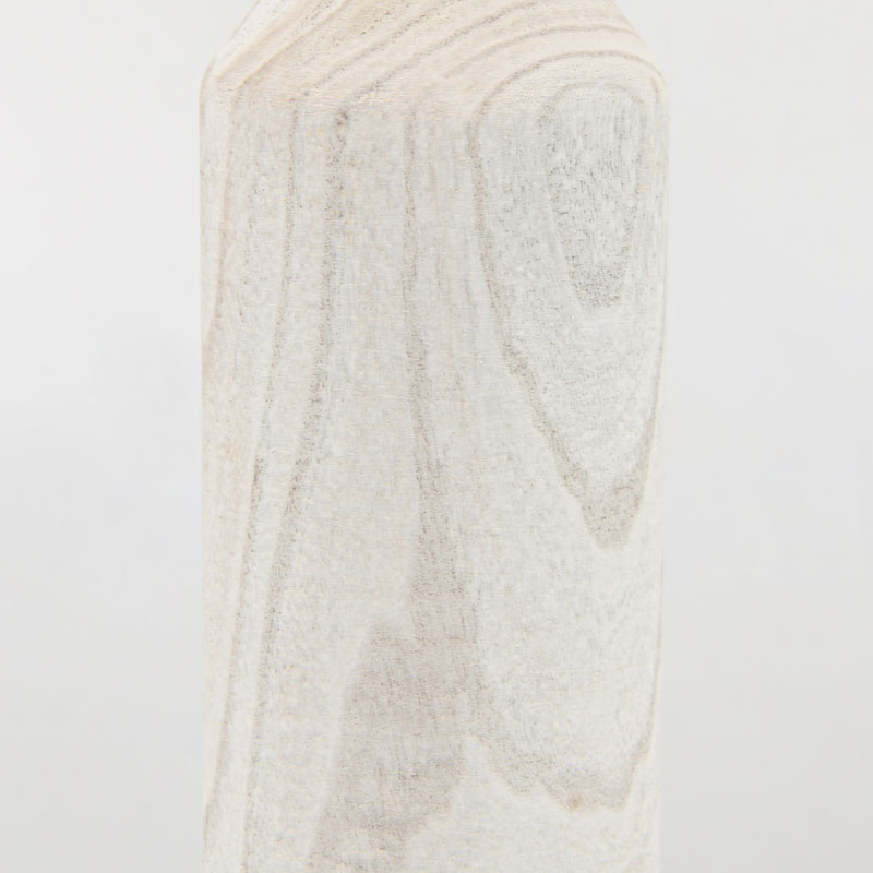 Vase en paulownia gris blanc