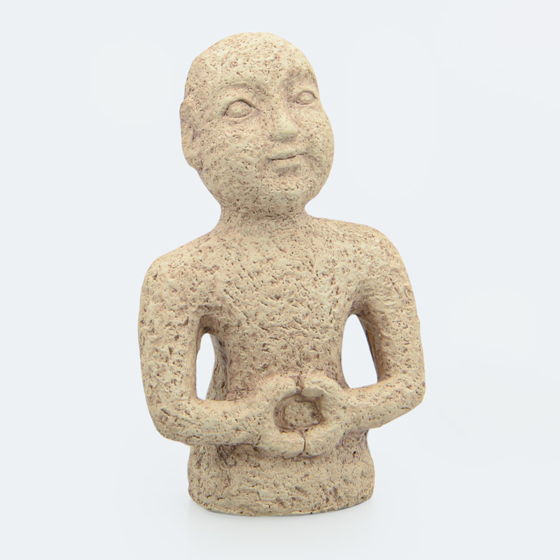 Statue buste beige