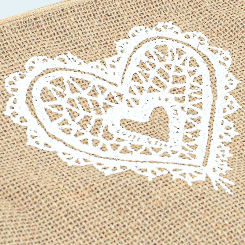 Trousse à maquillage beige et blanche 