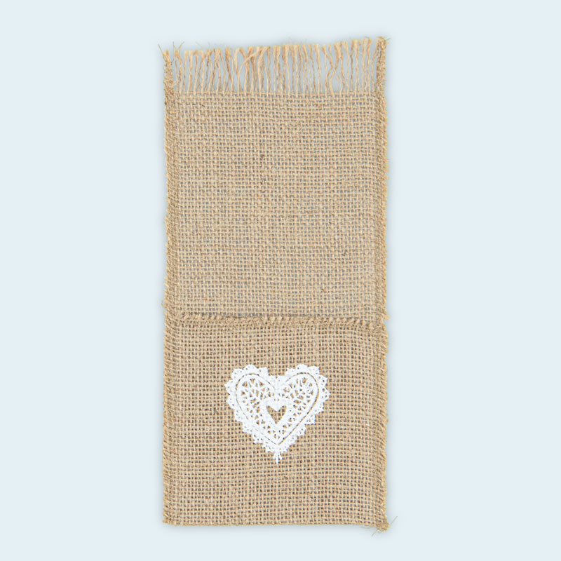 Porte-couverts beige et blanc 