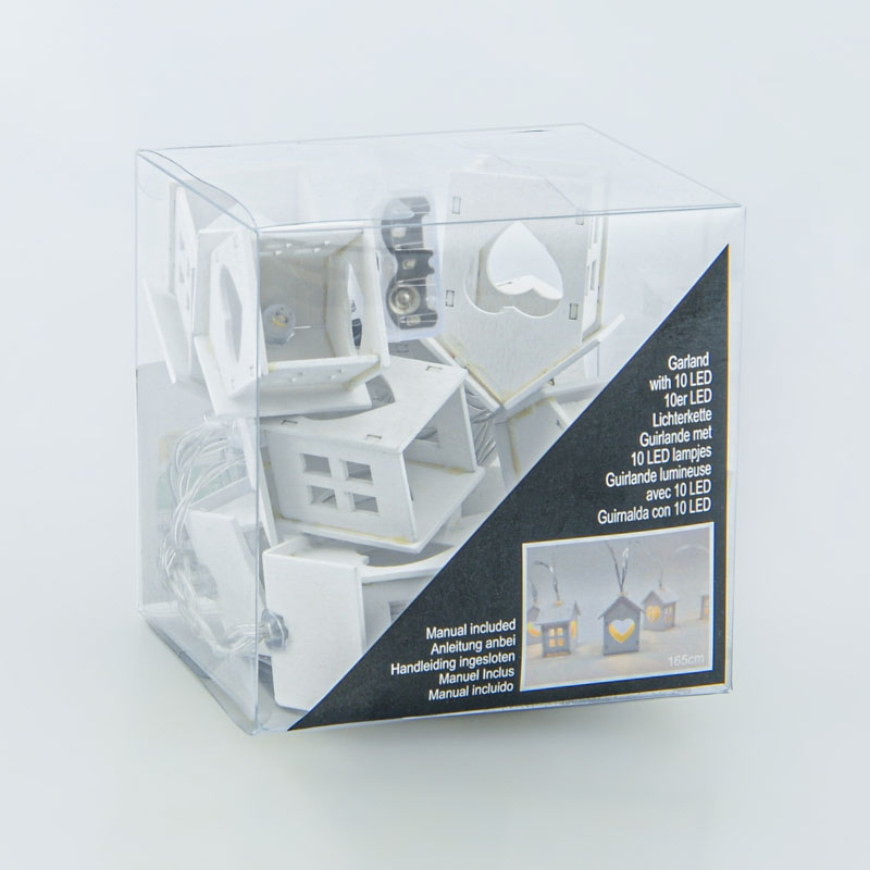 Guirlande lumineuse 10 maisonnettes blanches