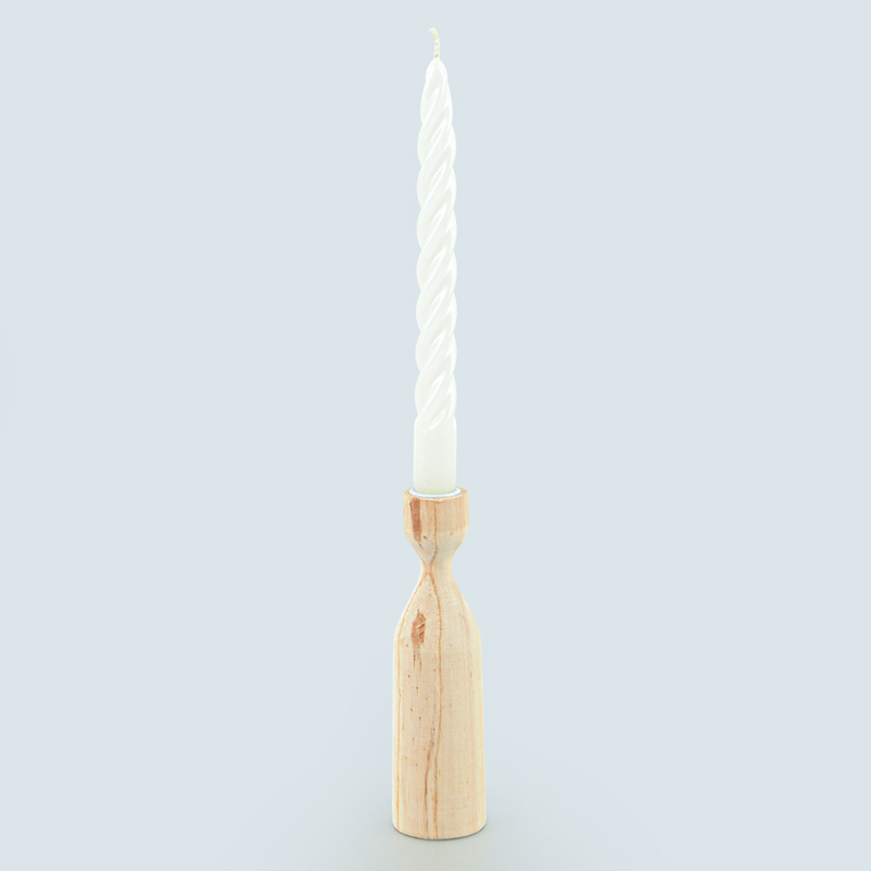 Porte-bougie couleur bois