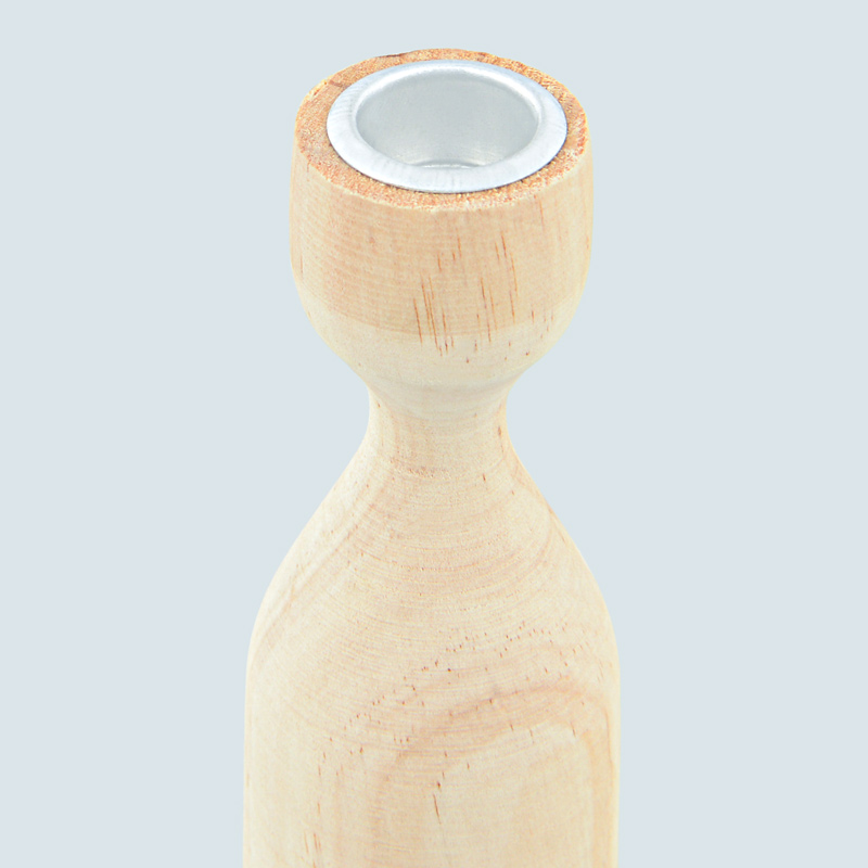 Porte-bougie couleur bois
