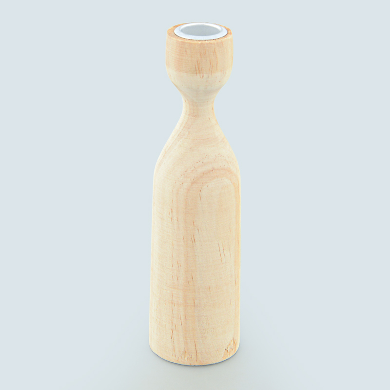 Porte-bougie couleur bois