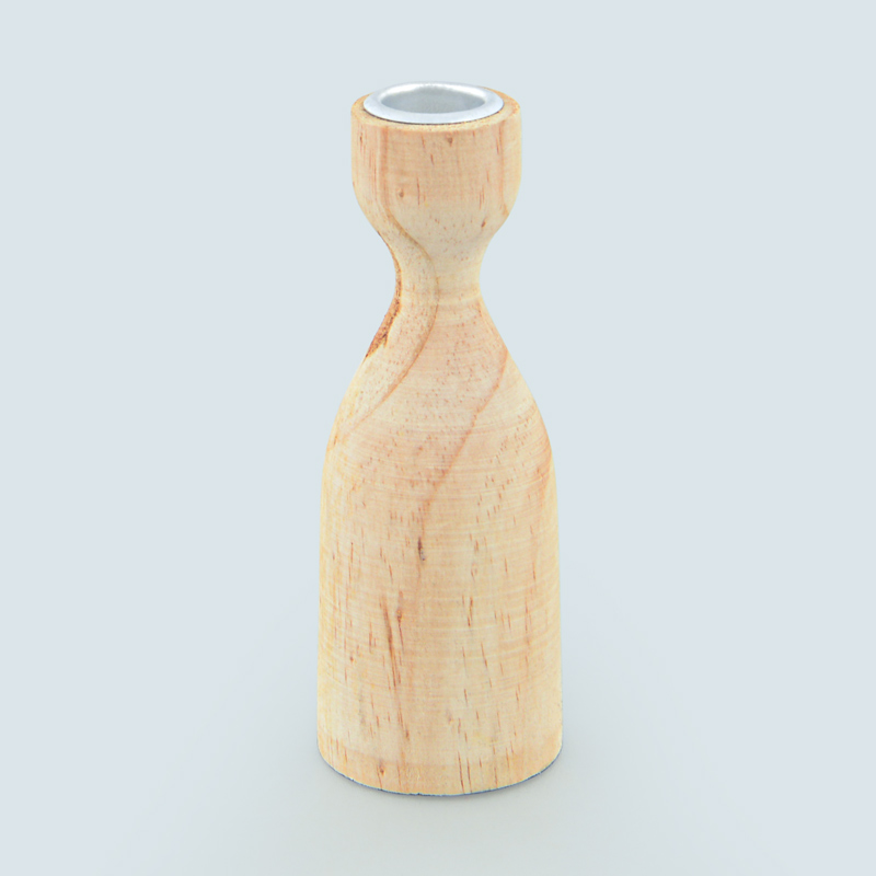 Porte-bougie couleur bois