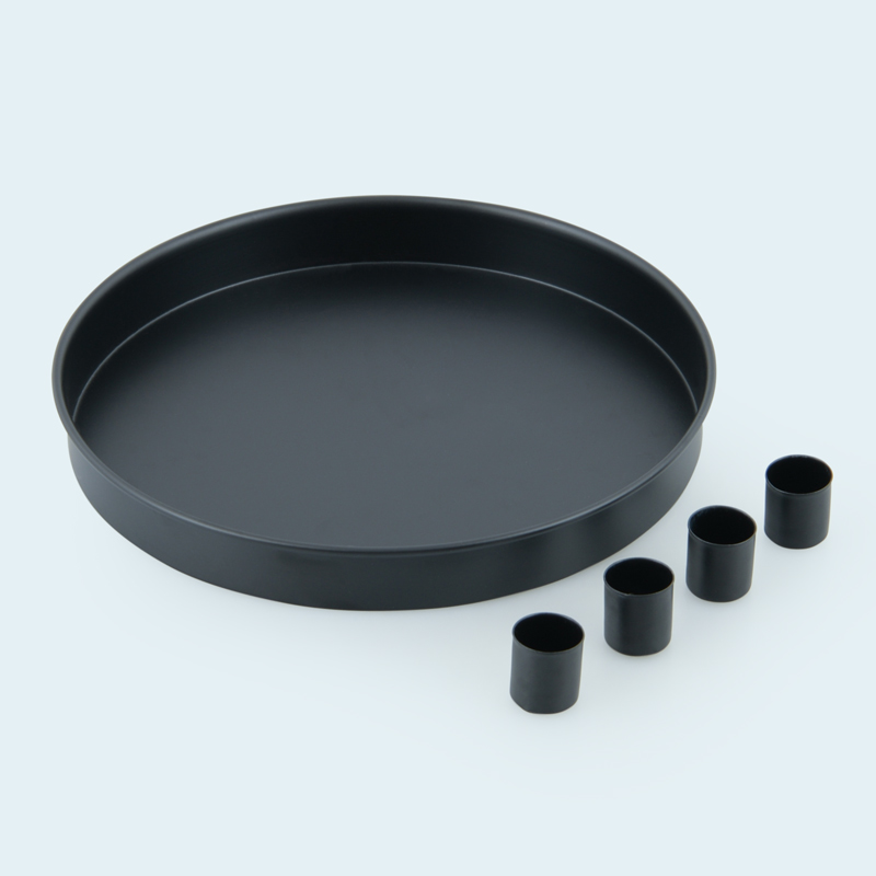 Plateau portes-bougies noir