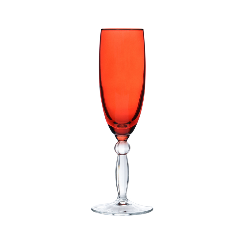 Lot de 6 flûtes 'Step Red' rouges 