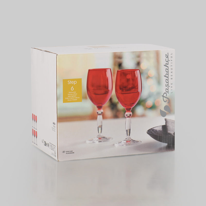 Lot de 6 verres à vin 'Step Red' rouges 