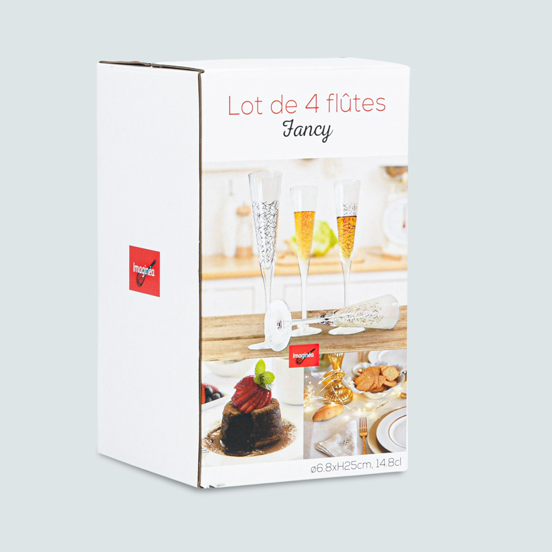 Lot de 4 flûtes 'Fancy' 