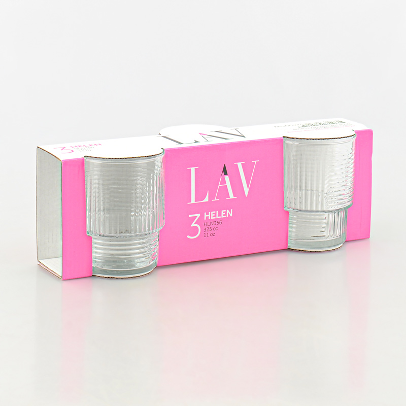 Lot de 3 verres empilables 'Helen' 