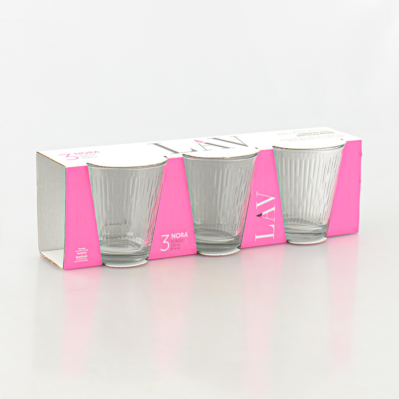 Lot de 3 verres empilables 'Nora' 