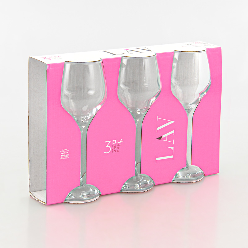 Lot de 3 verres à vin 'Ella Elegance' 