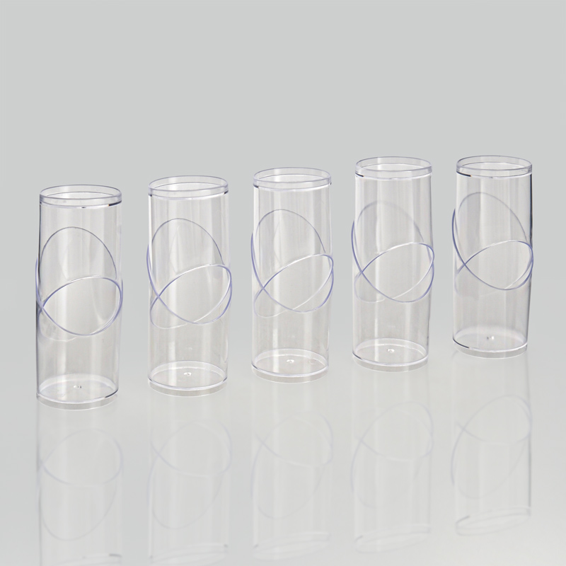 Lot de 10 verrines 'Bamboo' transparentes 