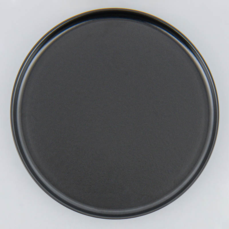 Assiette plate ronde 'Gourmet' noire 