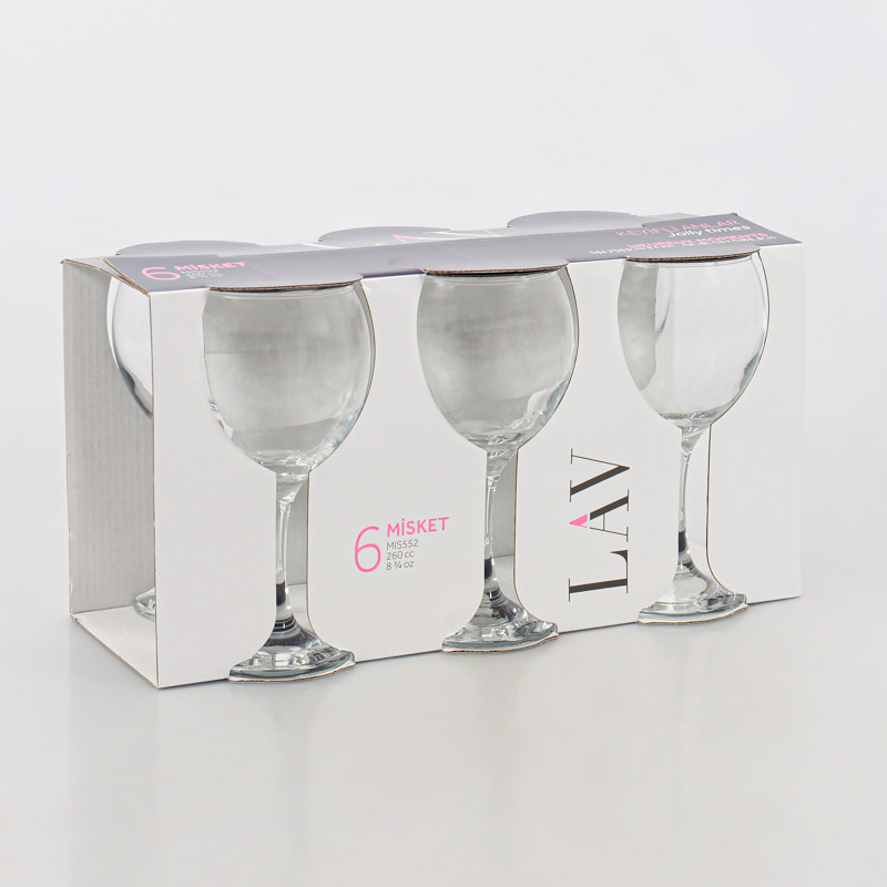 Lot de 6 verres à eau 26cl 