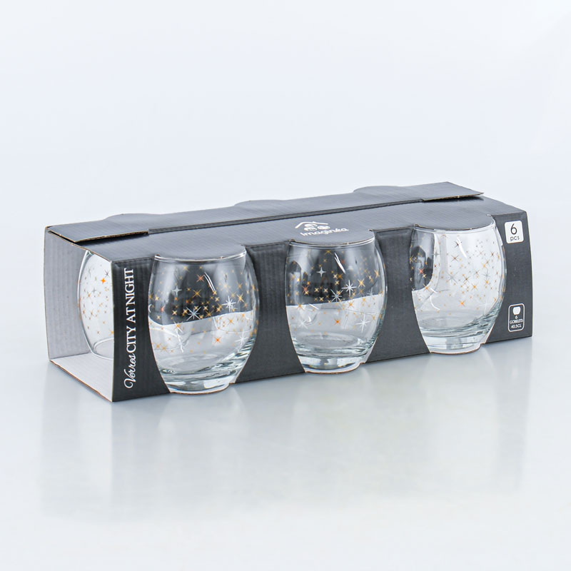 Lot de 6 verres à eau 'City at Night'