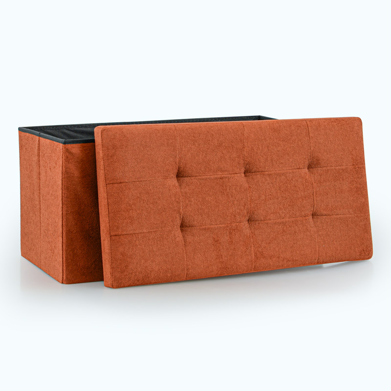 Banc de rangement pliable 'Luxury' terracotta