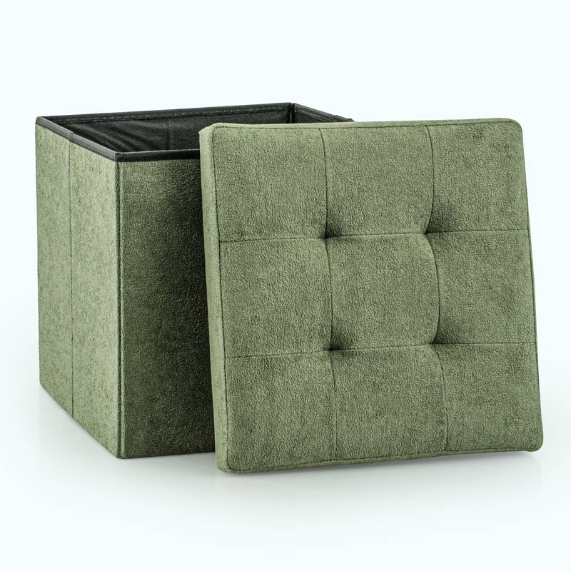 Pouf de rangement pliante avec rembourrage éponge à haute élasticité - Gris  - YaYi Business