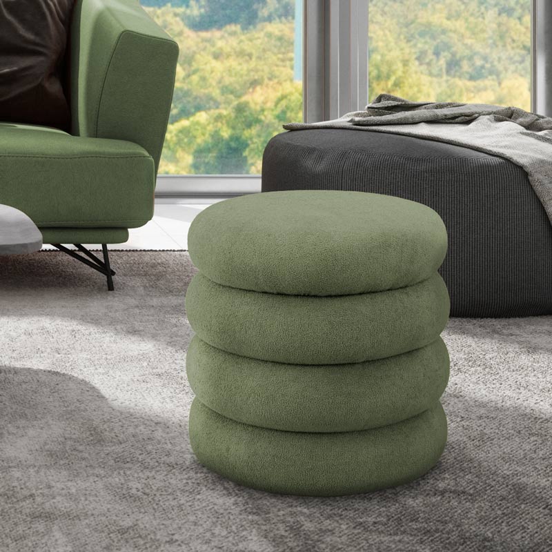Pouf 'Luxury' couleur kaki