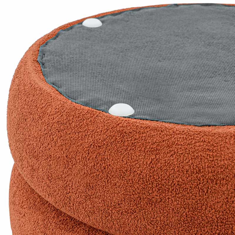 Pouf 'Luxury' couleur terracota