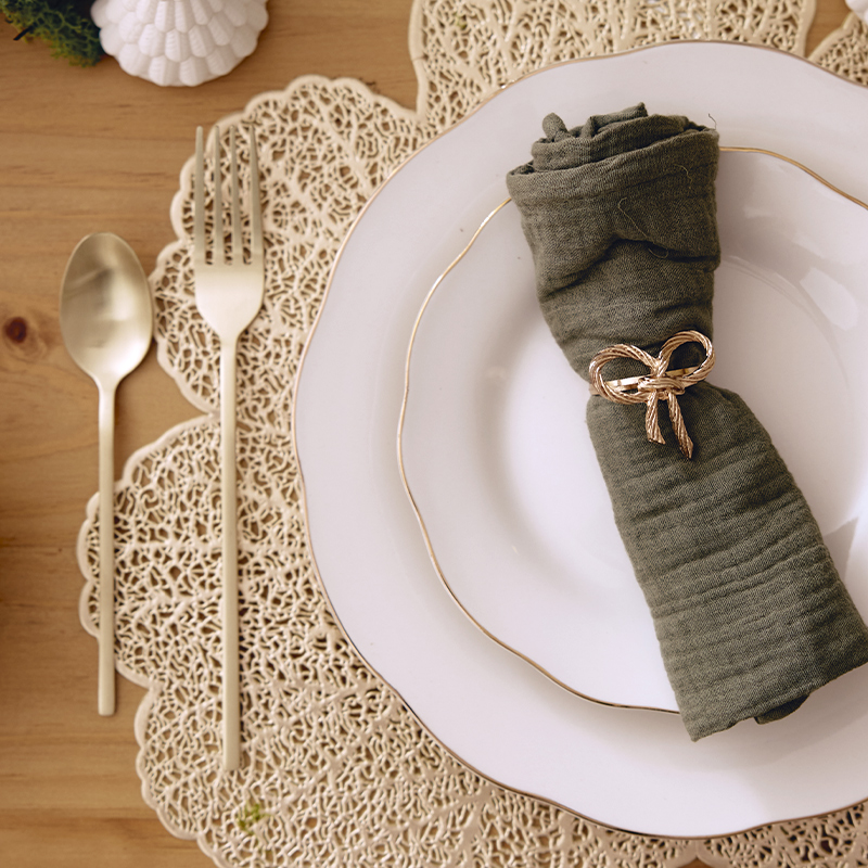 Lot de 2 serviettes de table 'Idylle' 