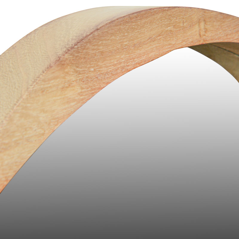 Miroir forme organique en Paulownia