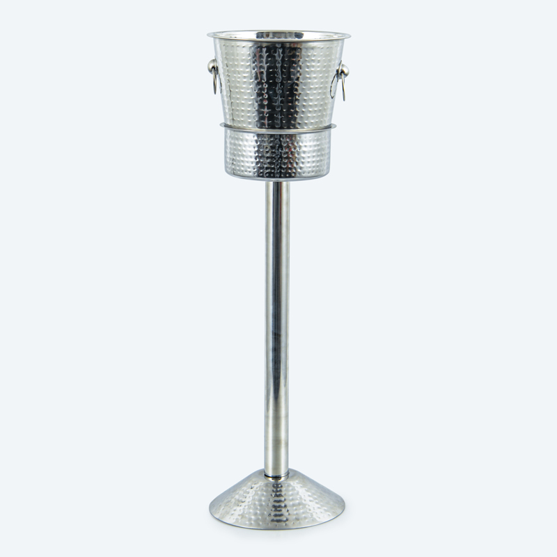 Seau à champagne avec support inox