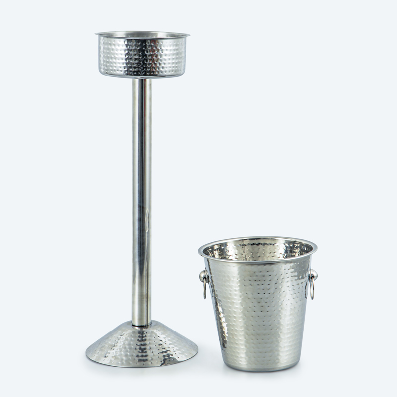 Seau à champagne avec support inox