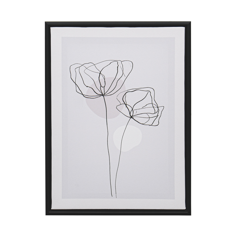Toile imprimée 'Pavot' 2 fleurs