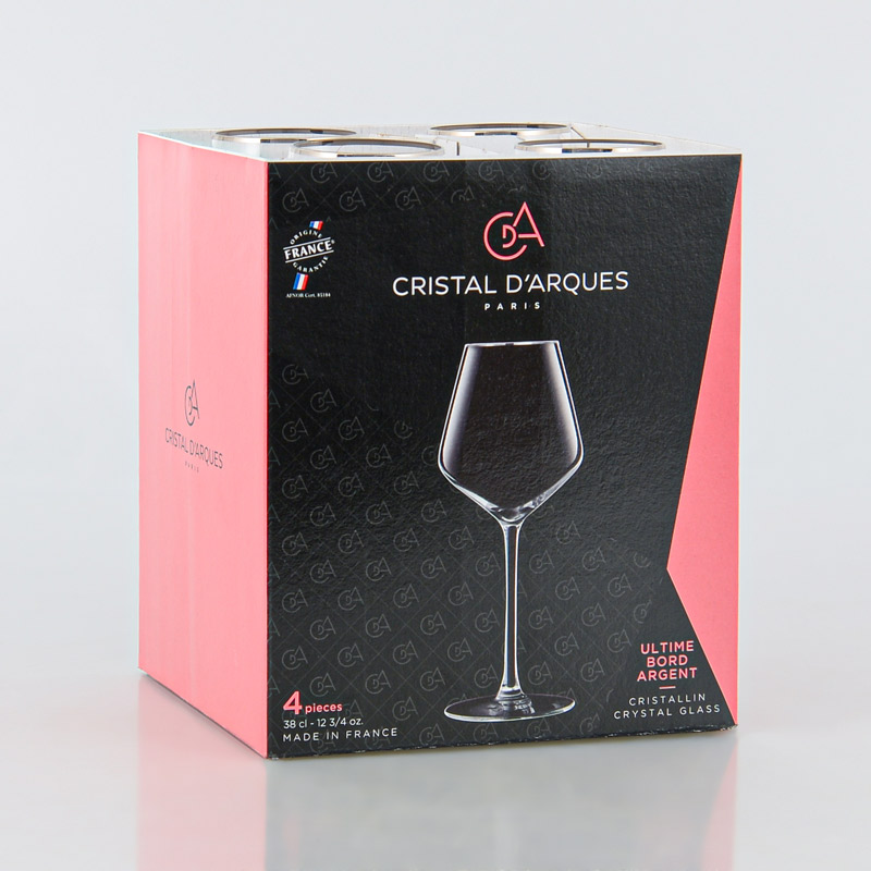 Lot de 4 verres à pied 'Ultime' argent
