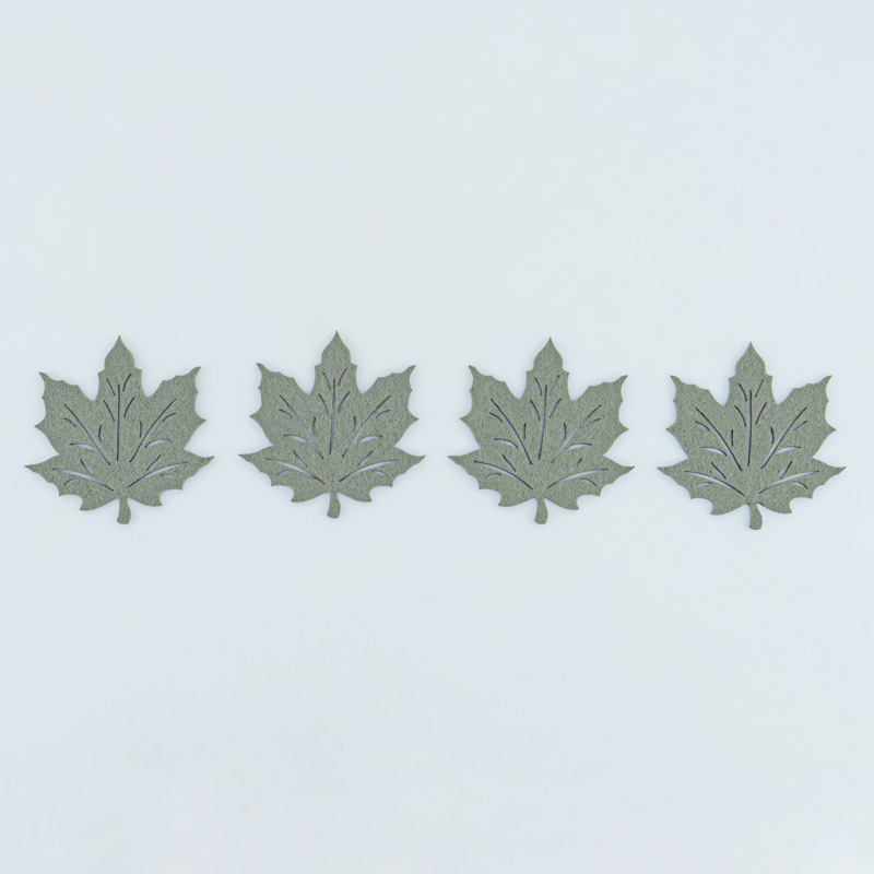 Lot de 4 dessous de verre 'Erable' 
