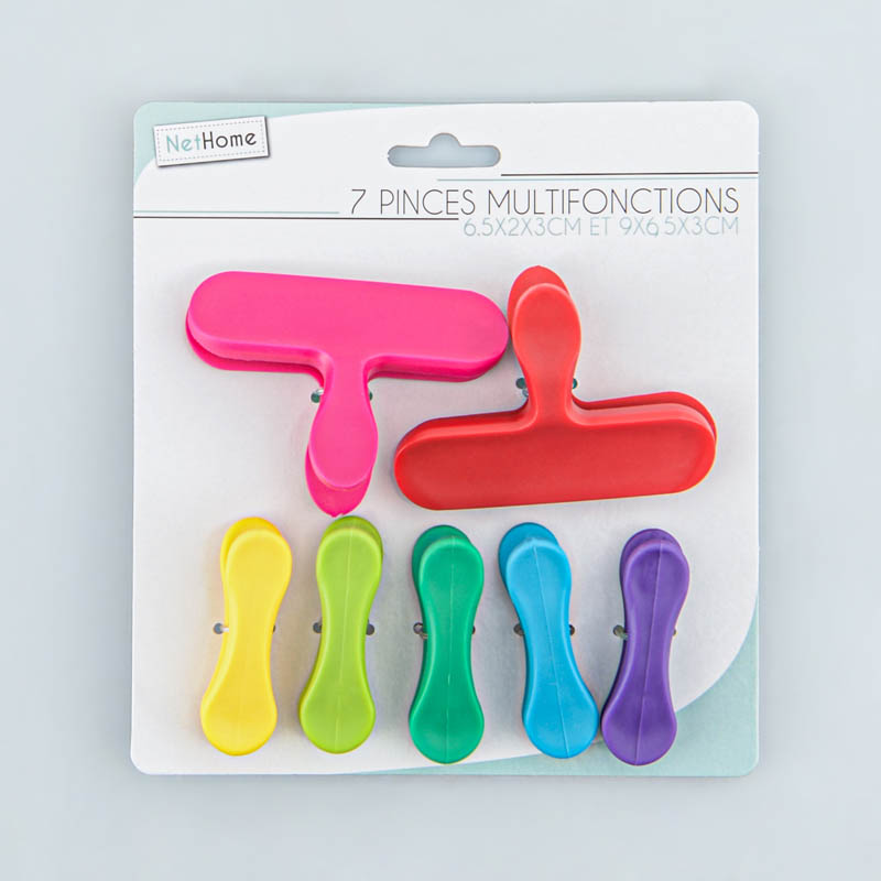 Lot de 7 pinces multicolore