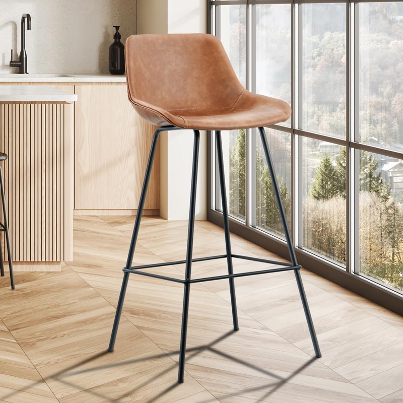 Tabouret 'Troquet' camel