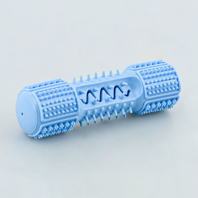 Jouet pour animaux forme os bleu