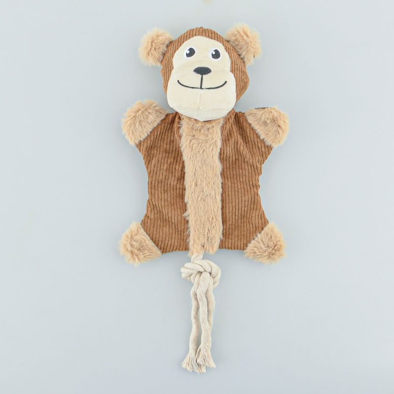 Jouet pour animaux singe marron