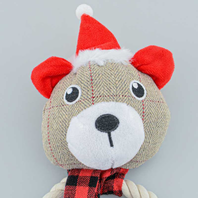 Jouet pour animaux Noël anneau ourson